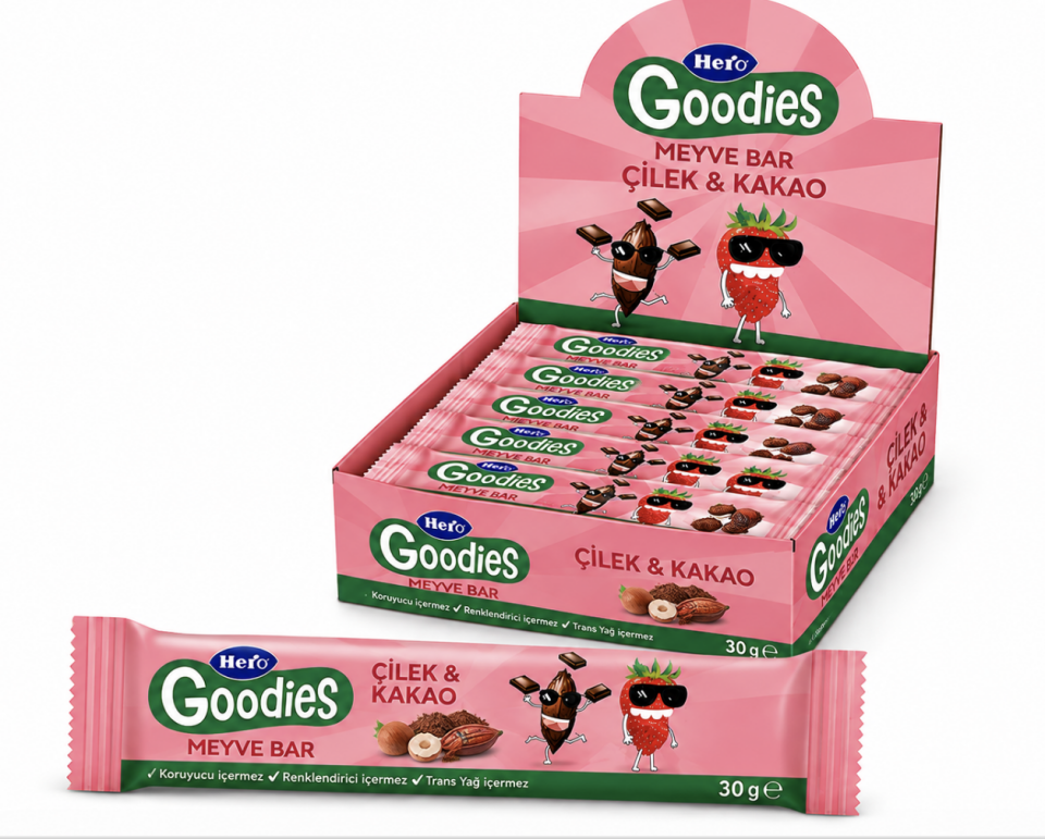 H.GOODIES ÇİLEK-KAKAO MEYVE BAR