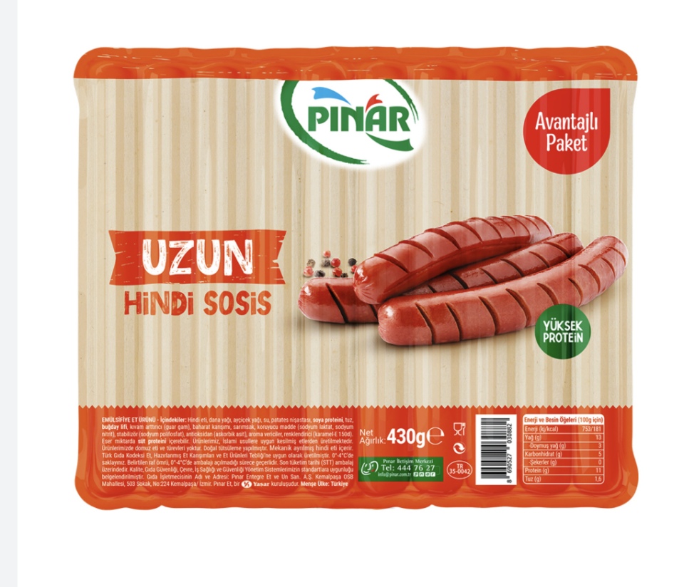 HİNDİ UZUN SOSİS 430G