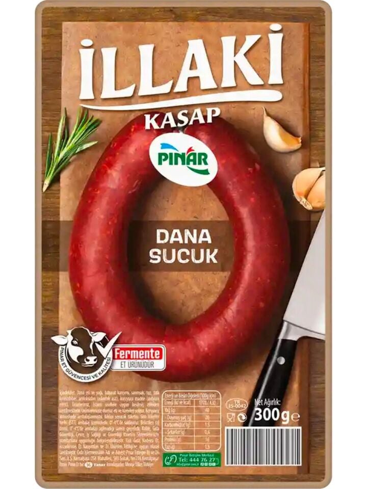 İLLAKİ KASAP DANA SUCUK 300G