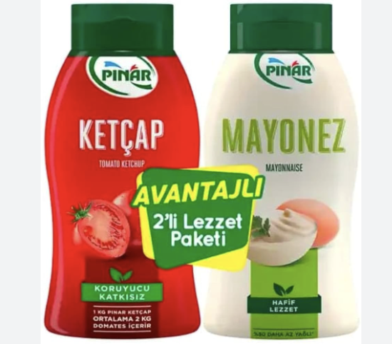 KETÇAP 420GR+MAYONEZ 350GR (%50AZ YAĞL)