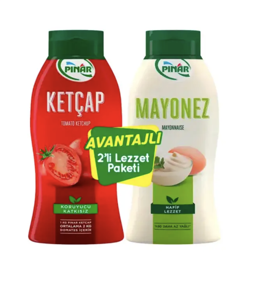 KETÇAP 600GR+MAYONEZ 500GR(%50 AZ YAĞLI)