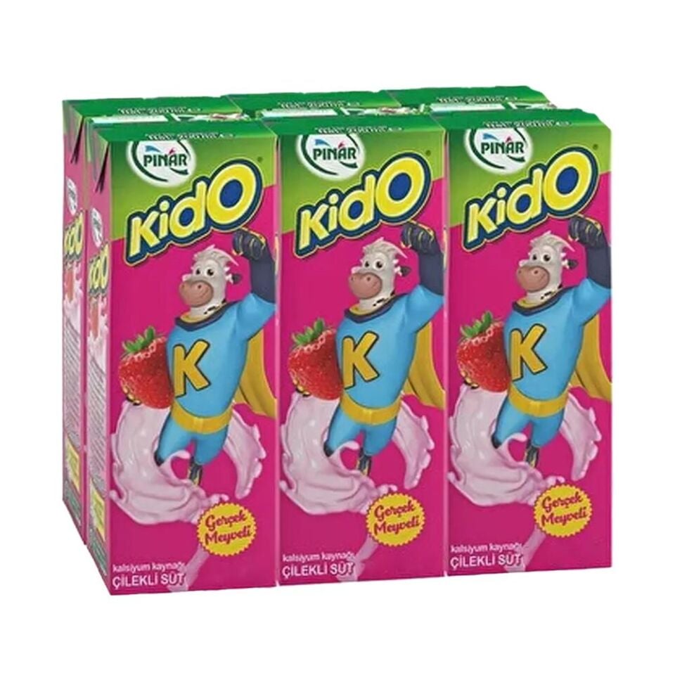 KİDO SÜT ÇİLEKLİ 6'LI 180 ML
