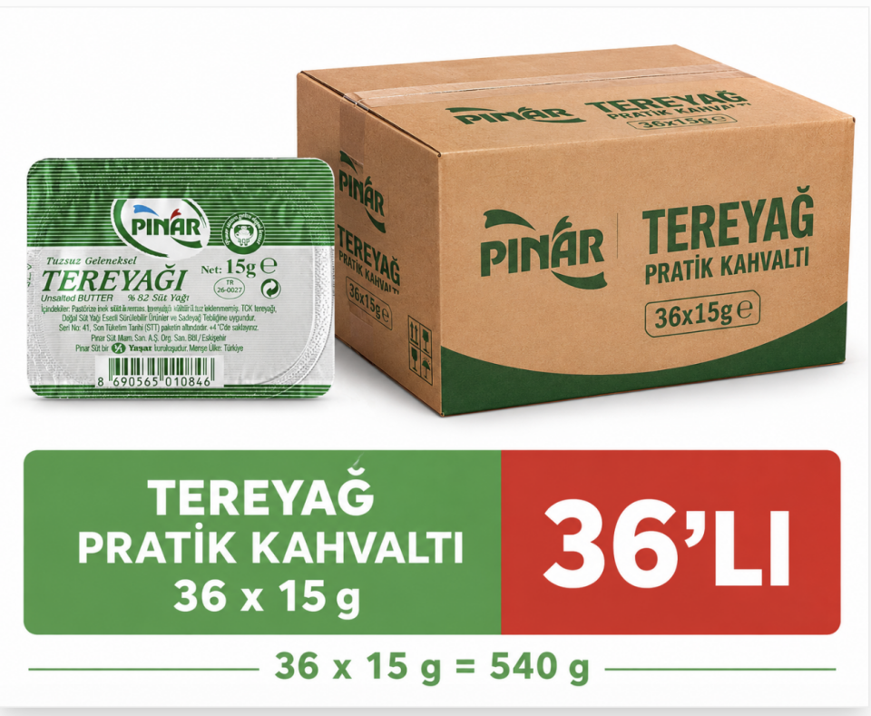 TEREYAĞ PRATİK KAHVALTI 36X15 GR