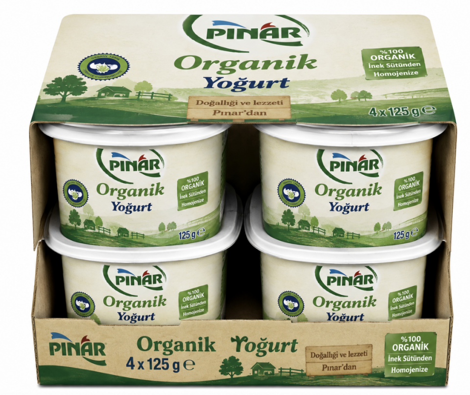 YOĞURT ORGANİK 4'LÜ 125 GR