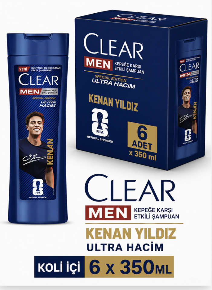 CLEAR ŞAMP.MEN KENAN YILDIZ KOLİ 6*350ML*
