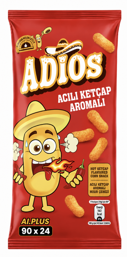 ADİOS ACI KETÇAP MISIR ÇEREZİ AI.PLUS 90X24