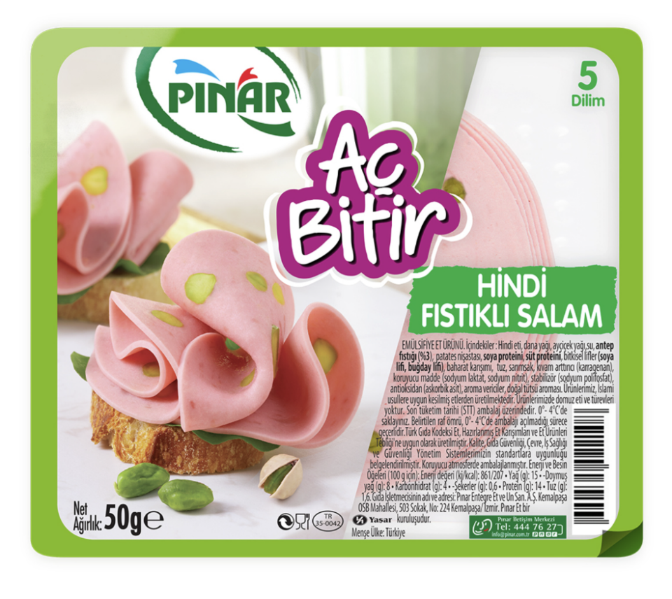 AÇ BİTİR HİNDİ FISTIKLI SALAM B.DİL.50G