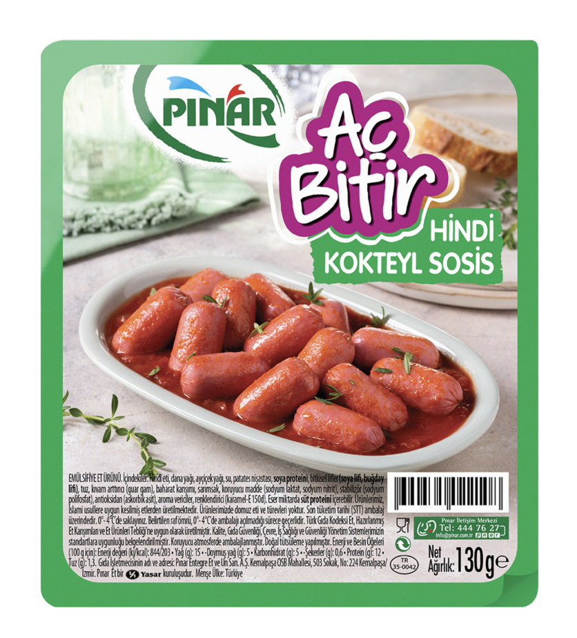AÇ BİTİR HİNDİ KOKTEYL SOSİS 130G