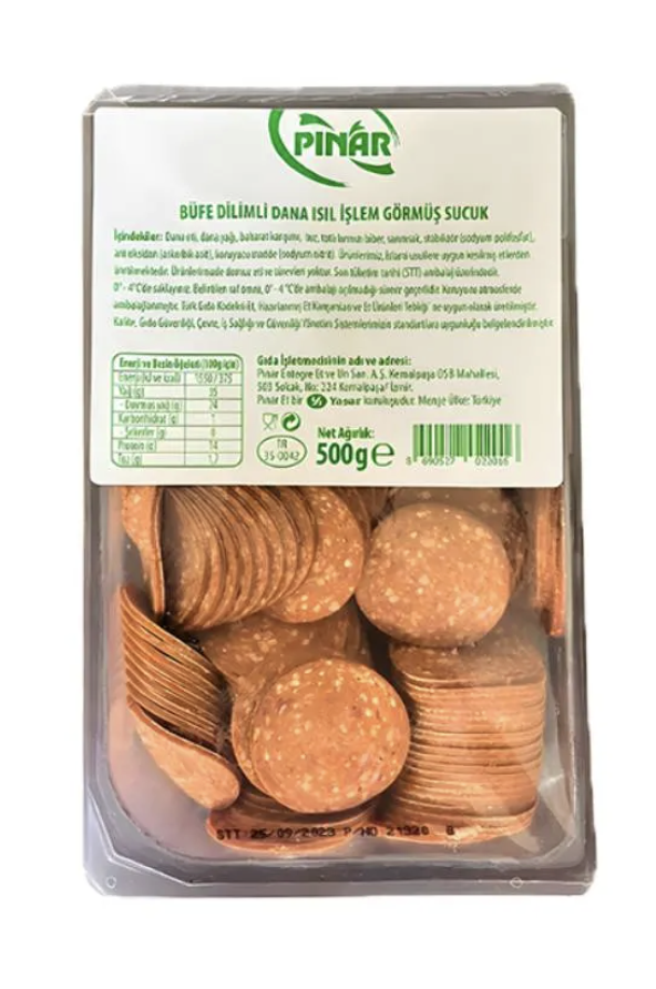 BÜFE DANA DİLİMLİ SALAM 500G
