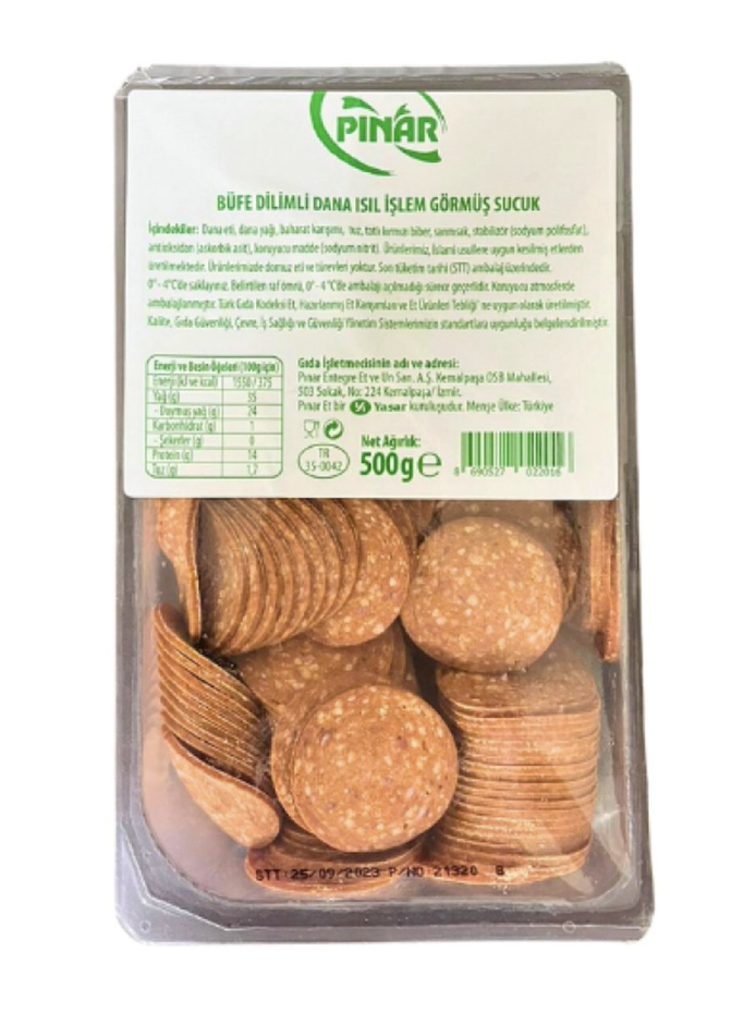 BÜFE DİLİMLİ DANA I.İ.G. SUCUK 500G