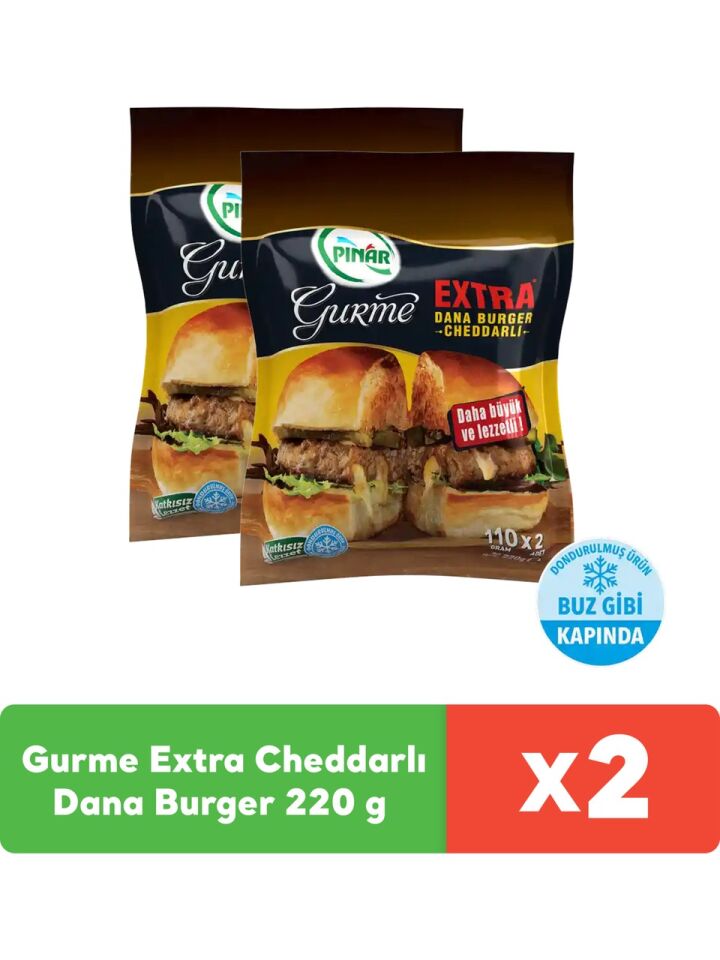 BURGER GURME EXTRA CHEDDARLI 220 GR